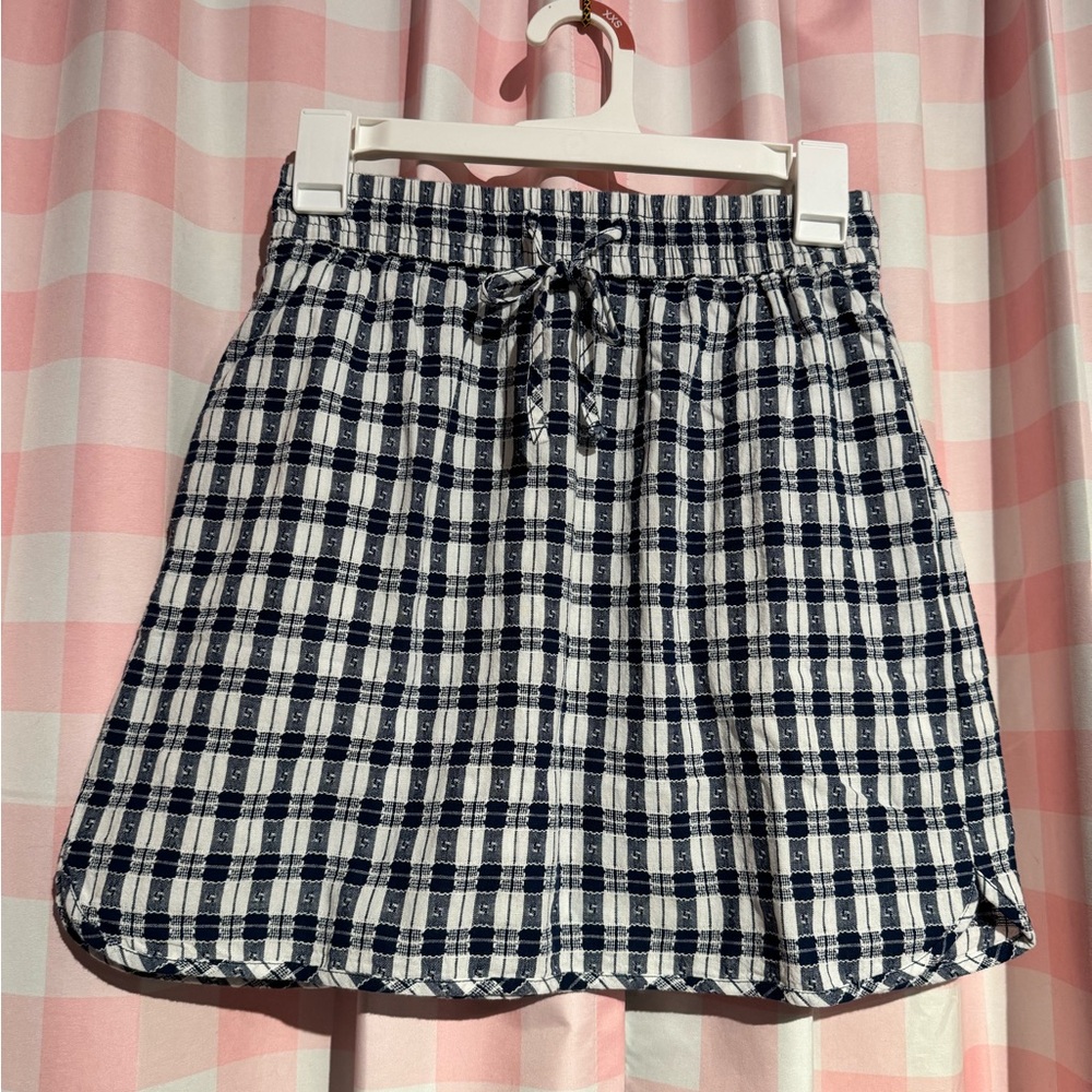 Madewell Curved-Hem Mini Skirt in Plaid